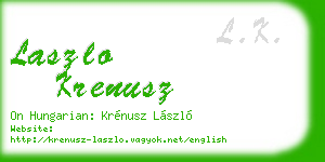 laszlo krenusz business card